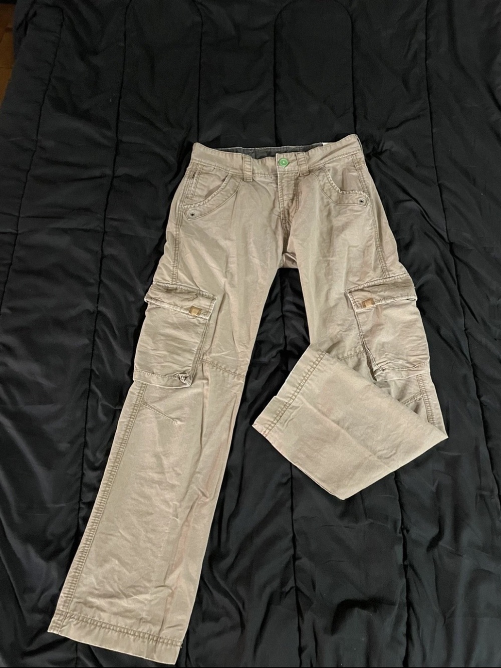Men's VTG Beige khaki Cargo Pants - Casual Utility Style Espirit Denim 28X32